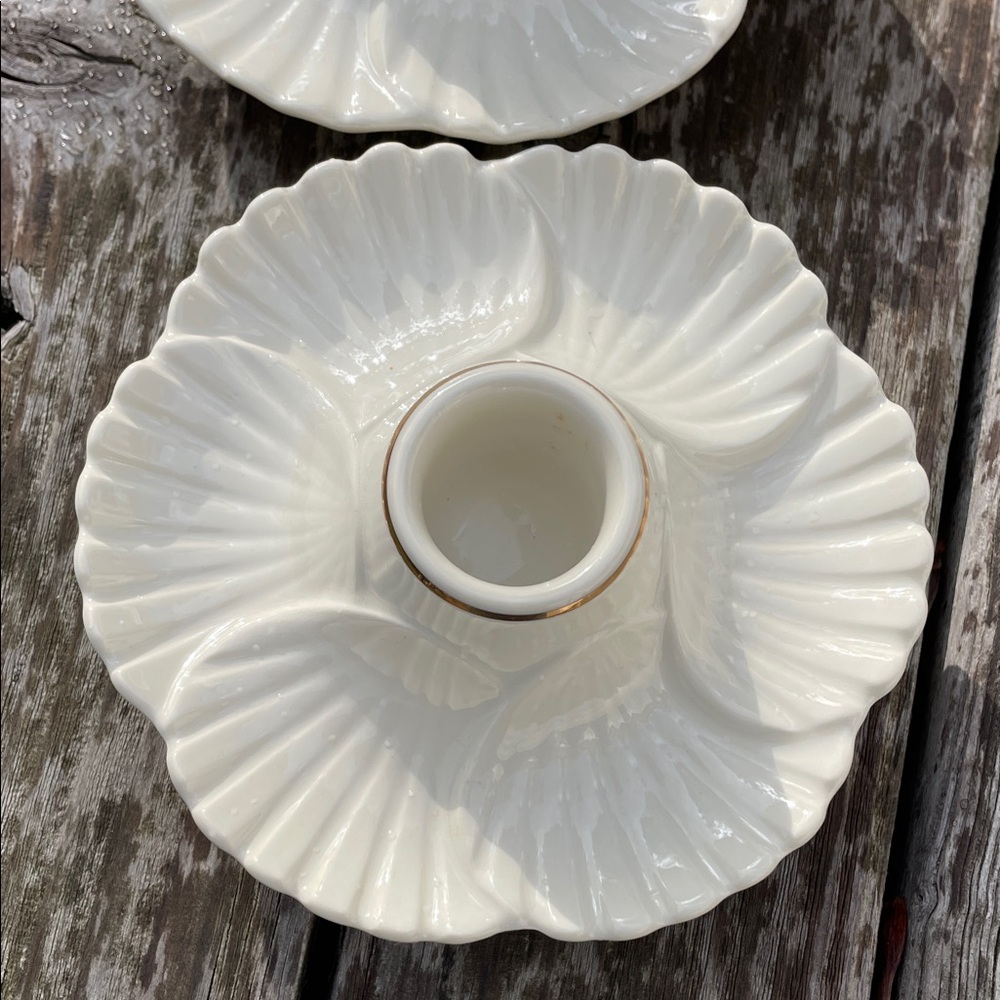 Lenox Cream and Gold Candle Holders - Picture 3 of 5